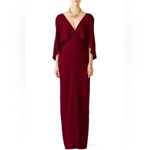 🍷Halston Heritage V neck cape dress